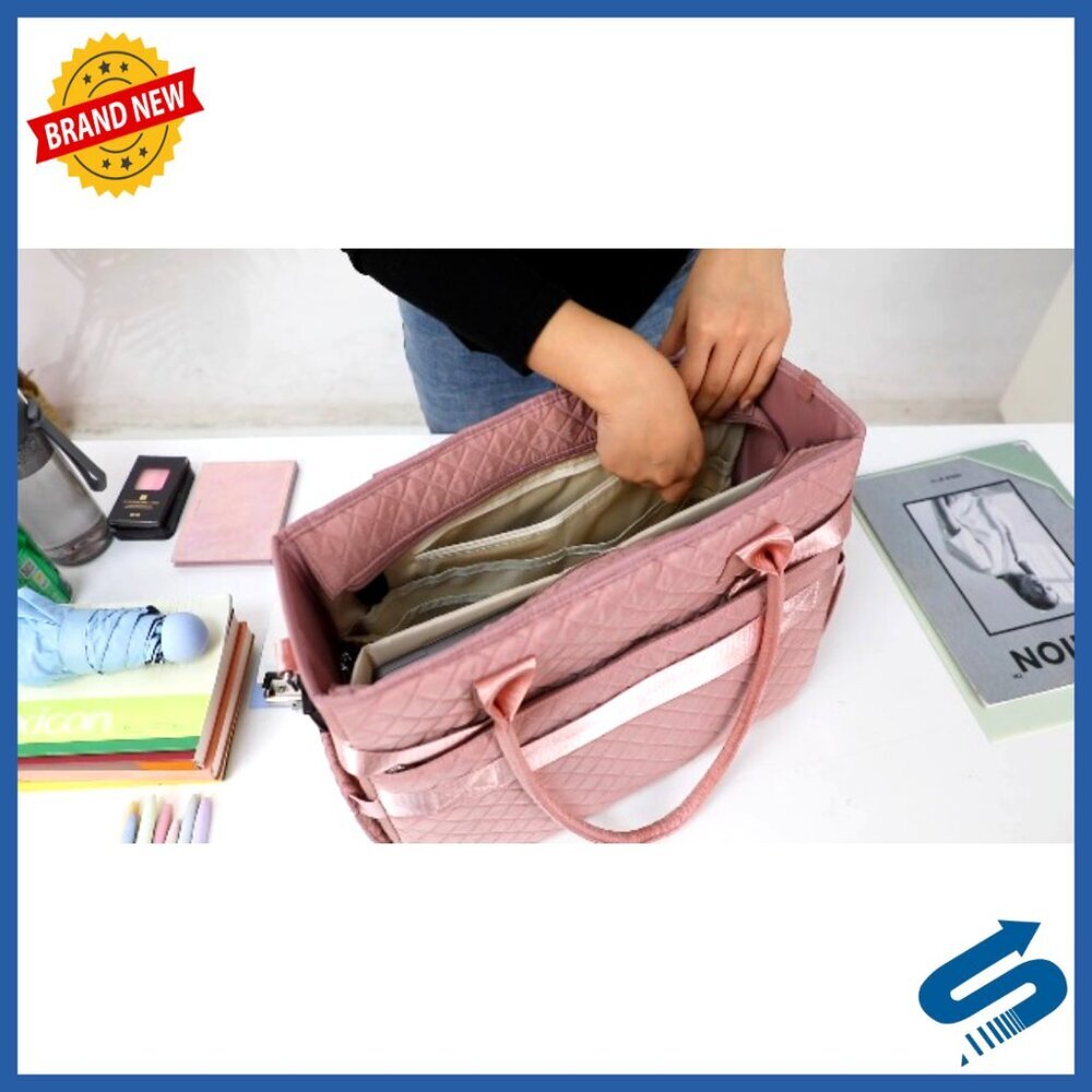 Large Tote Bag with Laptop Compartment Multiple Pockets Work Travel Organizer - Picture 7 of 7